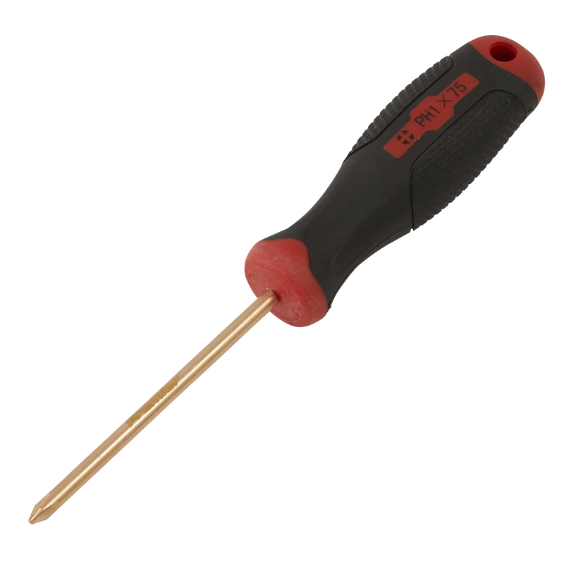 Sealey Premier Screwdriver Phillips #1 x 75mm Non-Sparking Tool