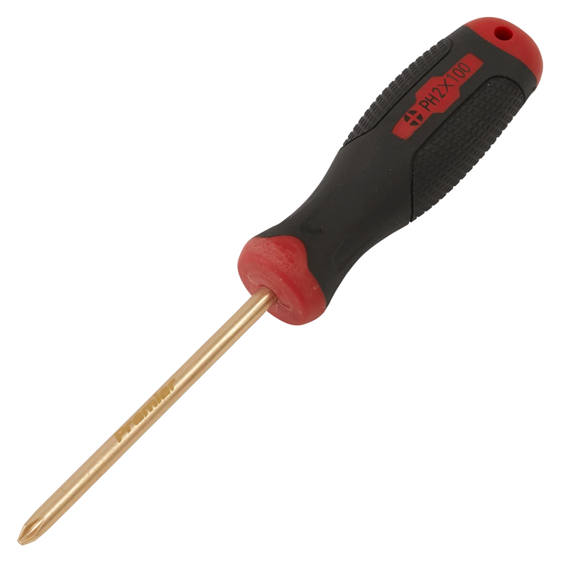 Sealey Premier Screwdriver Phillips #2 x 100mm Non-Sparking Tool