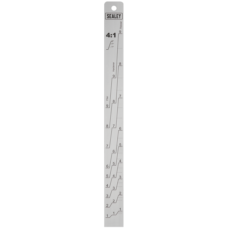 Sealey Aluminium Paint Measuring Stick 2:1/4:1 350mm