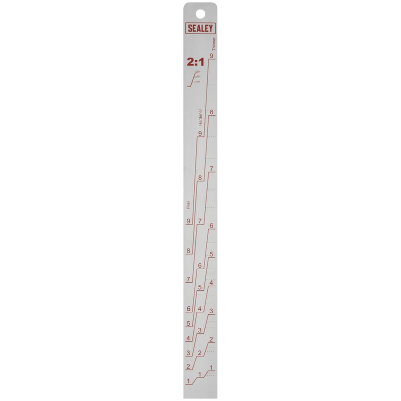 Sealey Aluminium Paint Measuring Stick 2:1/4:1 350mm