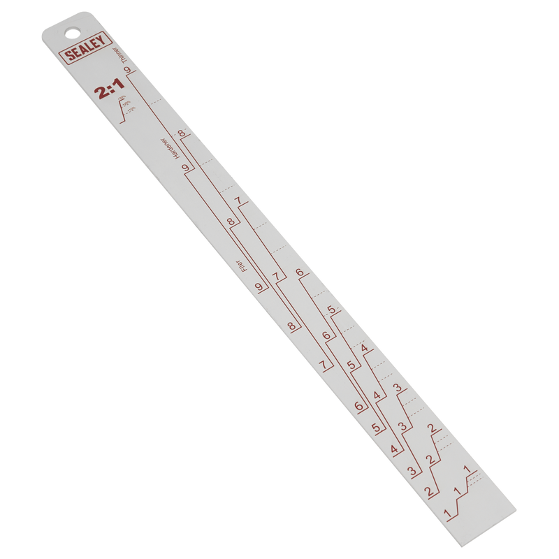 Sealey Aluminium Paint Measuring Stick 2:1/4:1 350mm