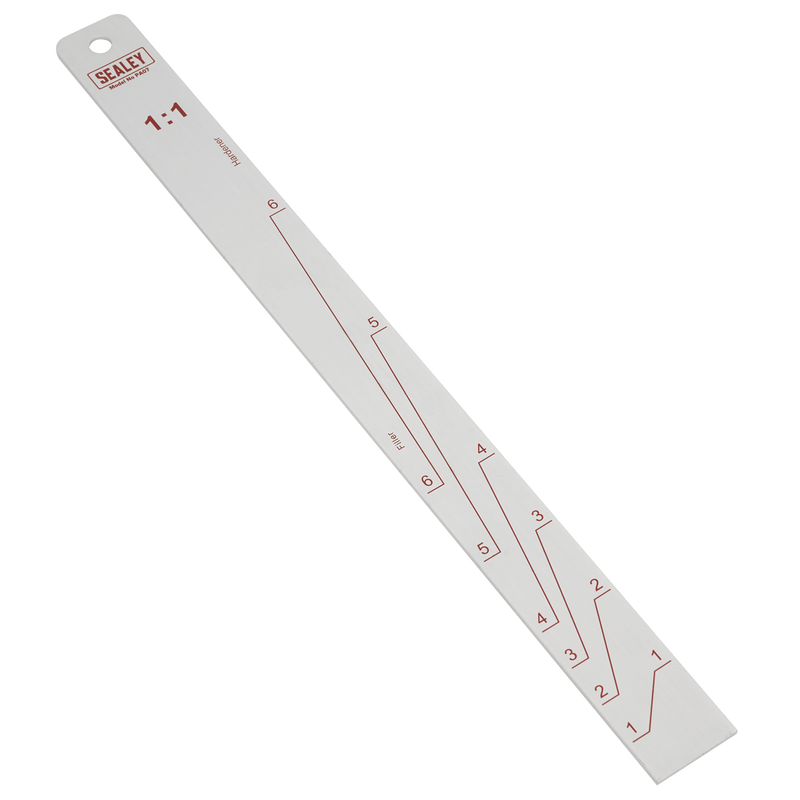 Sealey Aluminium Paint Measuring Stick 1:1/3:1 350mm