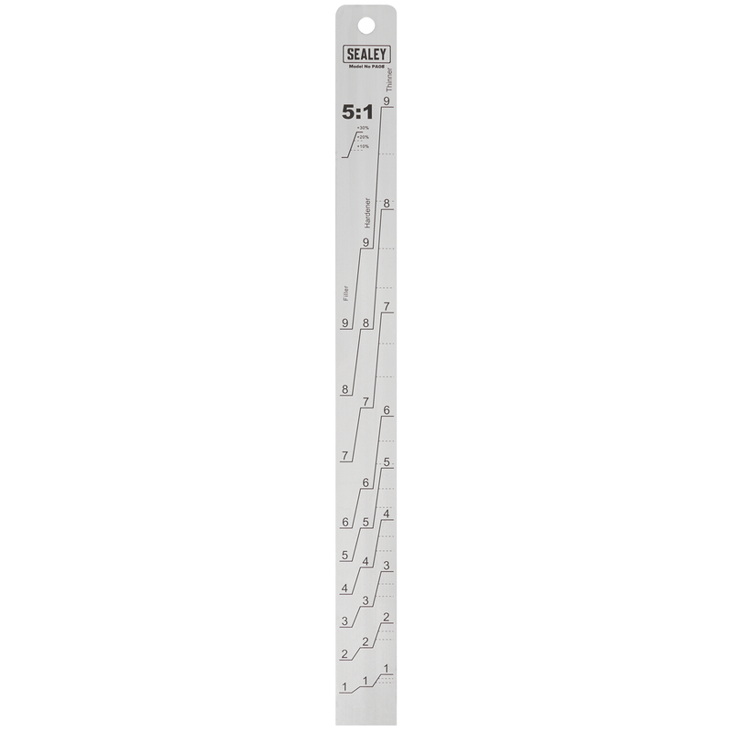 Sealey Aluminium Paint Measuring Stick 5:1/5:3 350mm