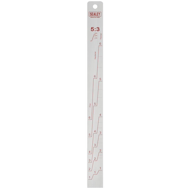 Sealey Aluminium Paint Measuring Stick 5:1/5:3 350mm