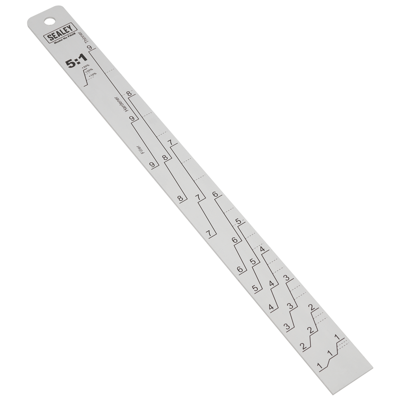 Sealey Aluminium Paint Measuring Stick 5:1/5:3 350mm