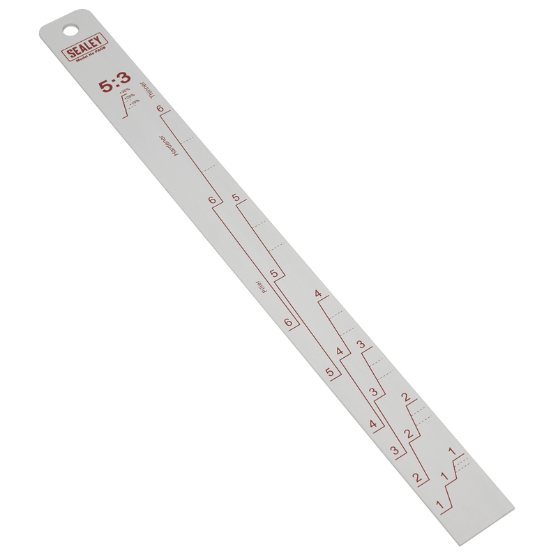 Sealey Aluminium Paint Measuring Stick 5:1/5:3 350mm