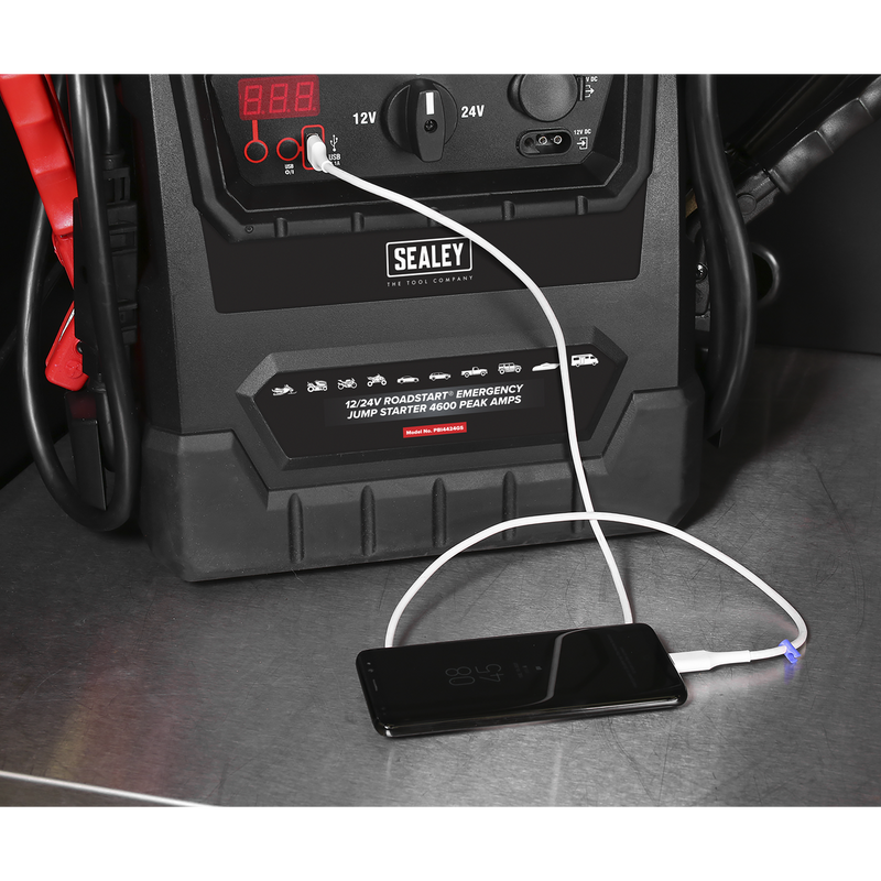 Sealey 12/24V RoadStart Emergency Jump Starter 4600 Peak Amps