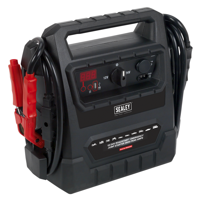 Sealey 12/24V RoadStart Emergency Jump Starter 4600 Peak Amps