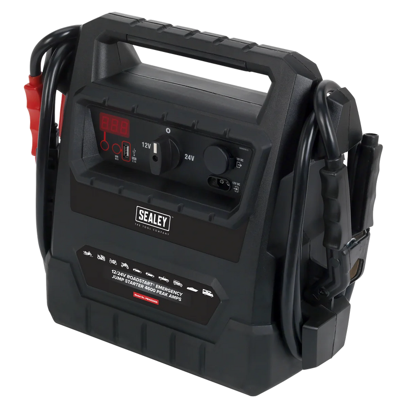 Sealey 12/24V RoadStart Emergency Jump Starter 4600 Peak Amps