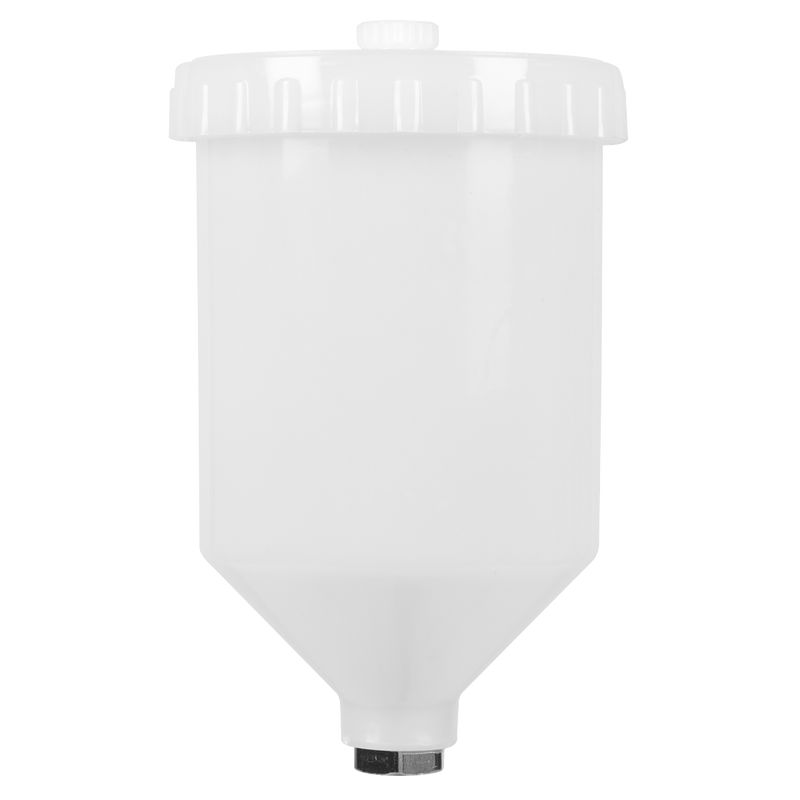 Sealey Paint Spray Gun Pot 600ml with Brass Fitting