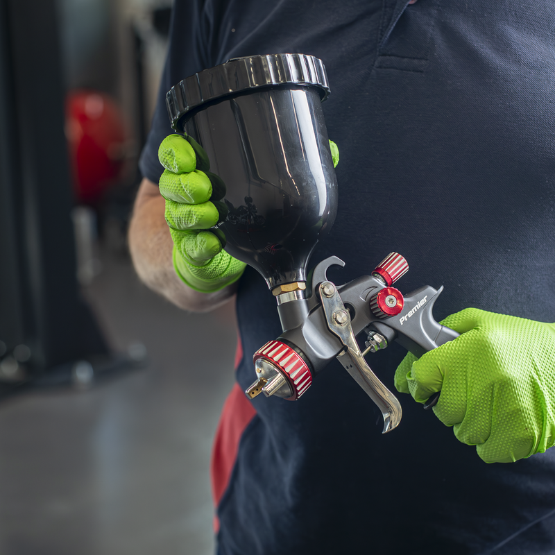 Sealey UV Paint Spray Gun Pot 600ml with Brass Fitting