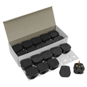 Sealey 13A Rewirable Plug Black Pack of 20