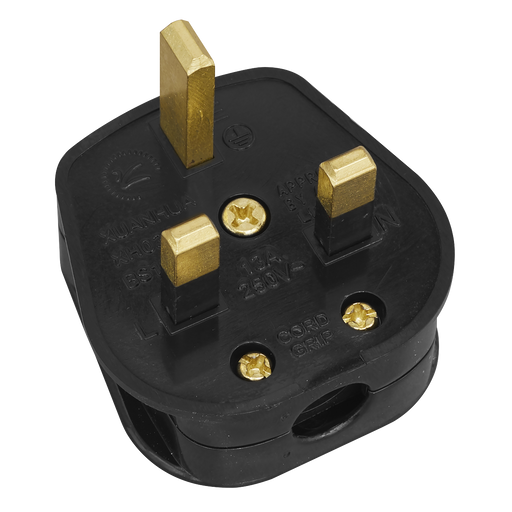 Sealey 13A Rewirable Plug Black Pack of 20