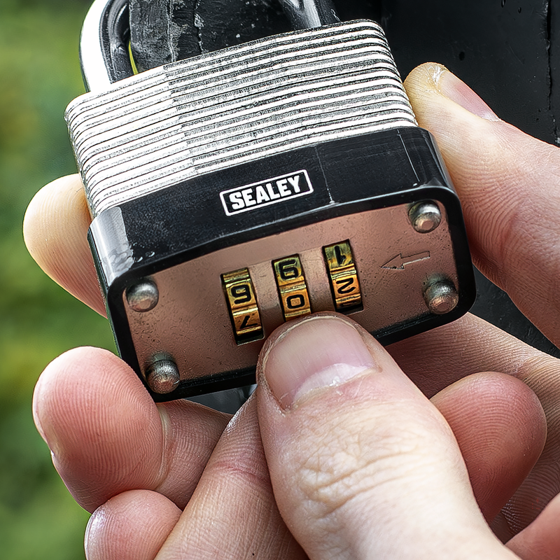 Sealey Steel Body Combination Padlock 40mm Security Rating 4