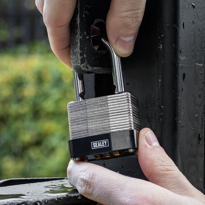 Sealey Steel Body Combination Padlock 40mm Security Rating 4