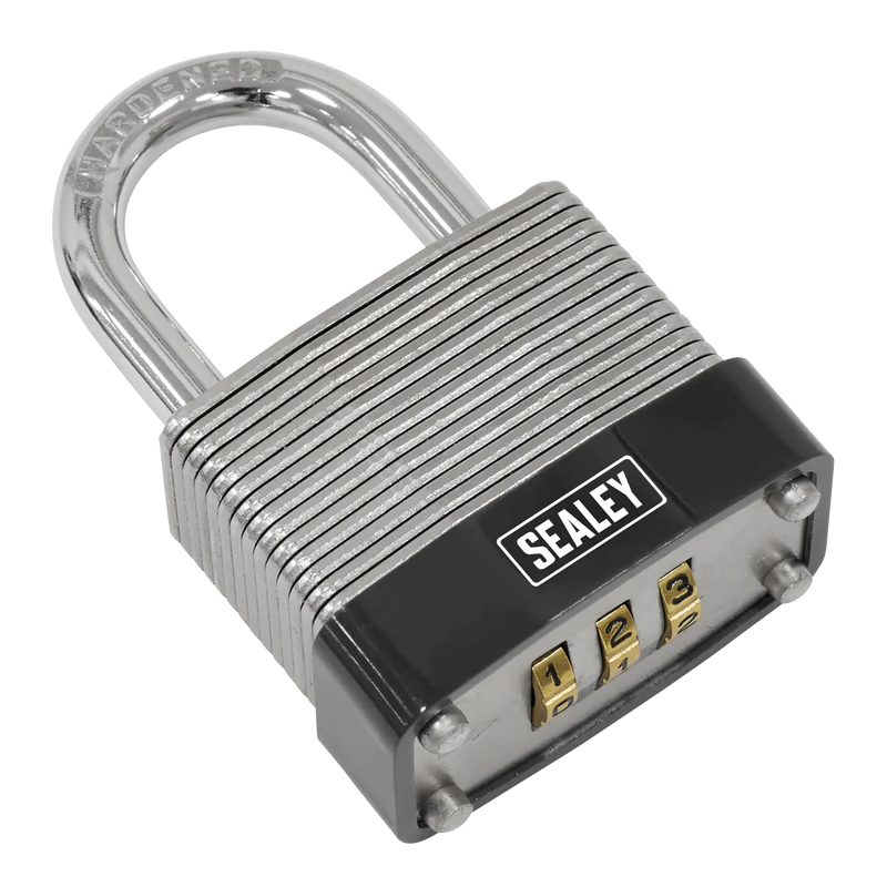 Sealey Steel Body Combination Padlock 40mm Security Rating 4