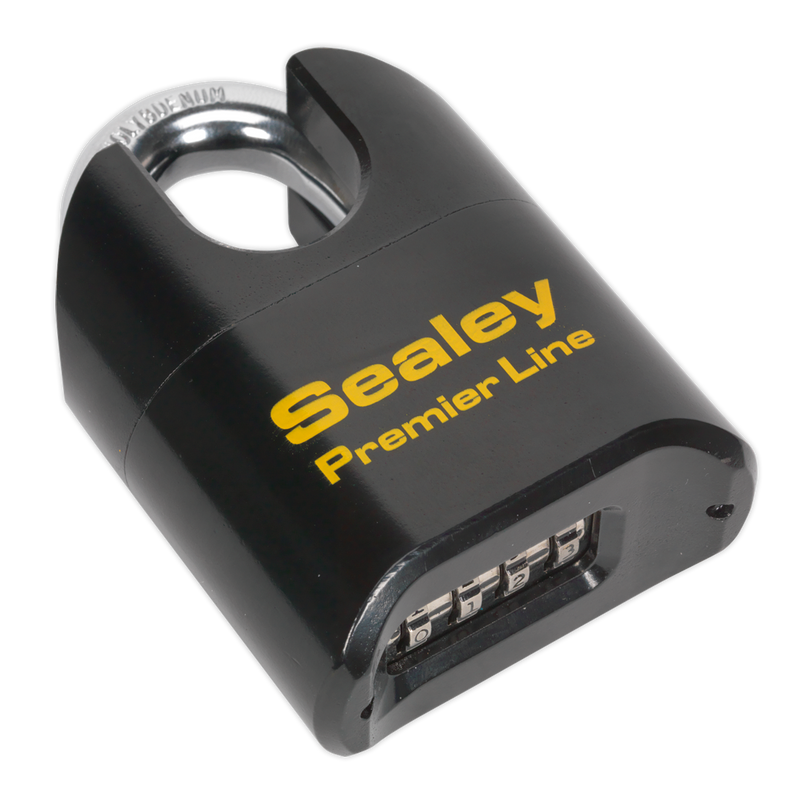 Sealey Premier Steel Body Combination Padlock 62mm Shrouded Shackle