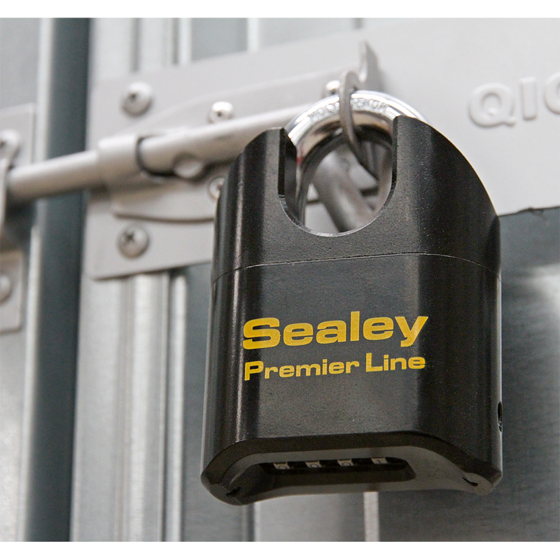 Sealey Premier Steel Body Combination Padlock 62mm Shrouded Shackle
