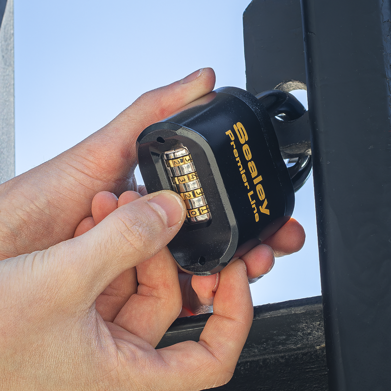 Sealey Premier Steel Body Combination Padlock 62mm 4-Wheel Security