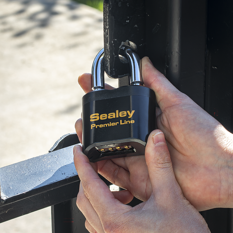 Sealey Premier Steel Body Combination Padlock 62mm 4-Wheel Security