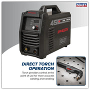 Sealey Plasma Cutter Inverter PP45DV 45A Dual Voltage
