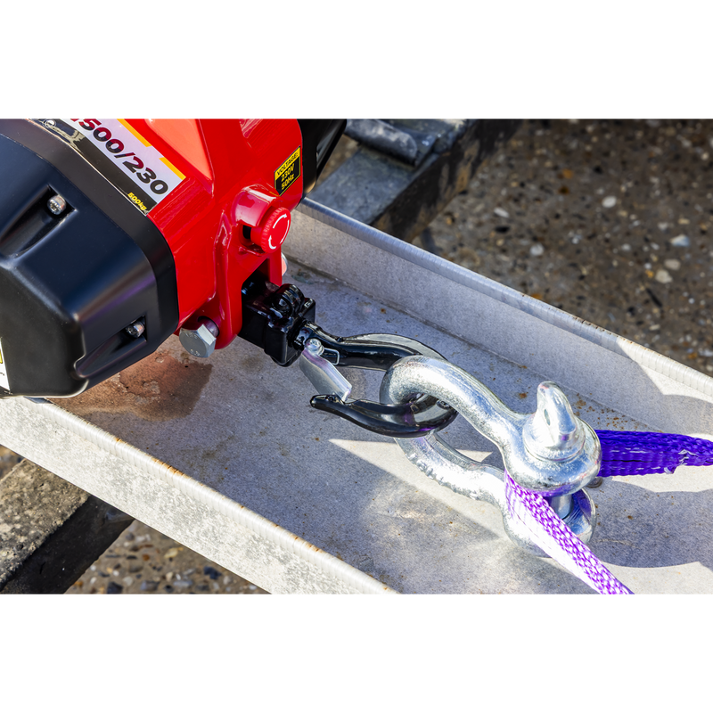Sealey Portable Handheld Winch 500kg Pulling Force 230V