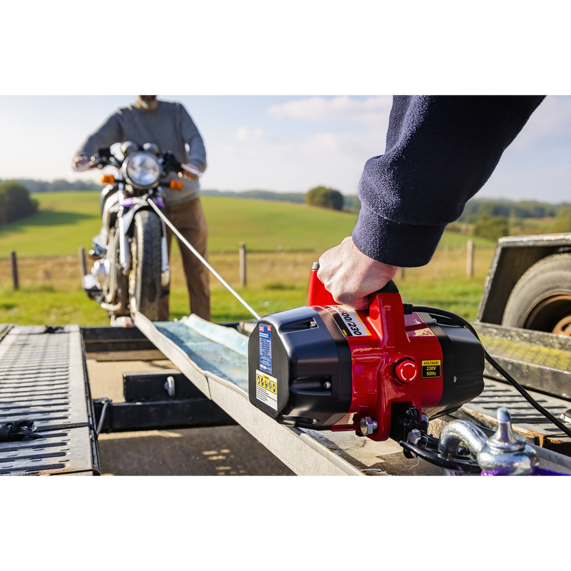 Sealey Portable Handheld Winch 500kg Pulling Force 230V