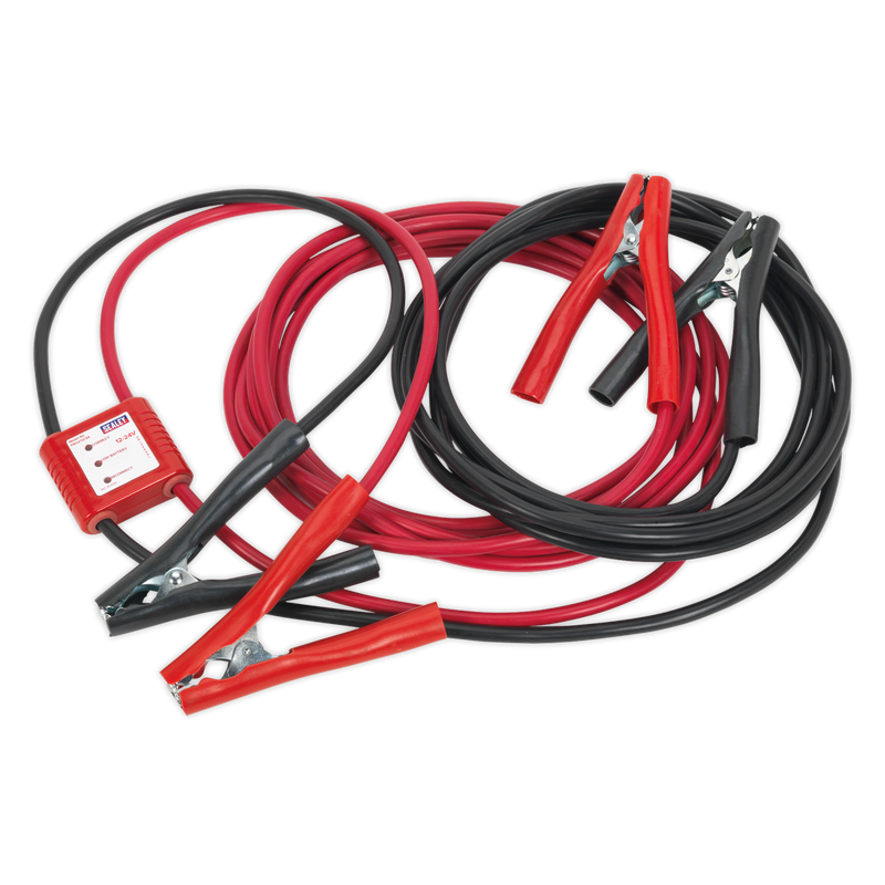 Sealey Booster Cables 25mm² x 7m 450A with 12/24V Protection