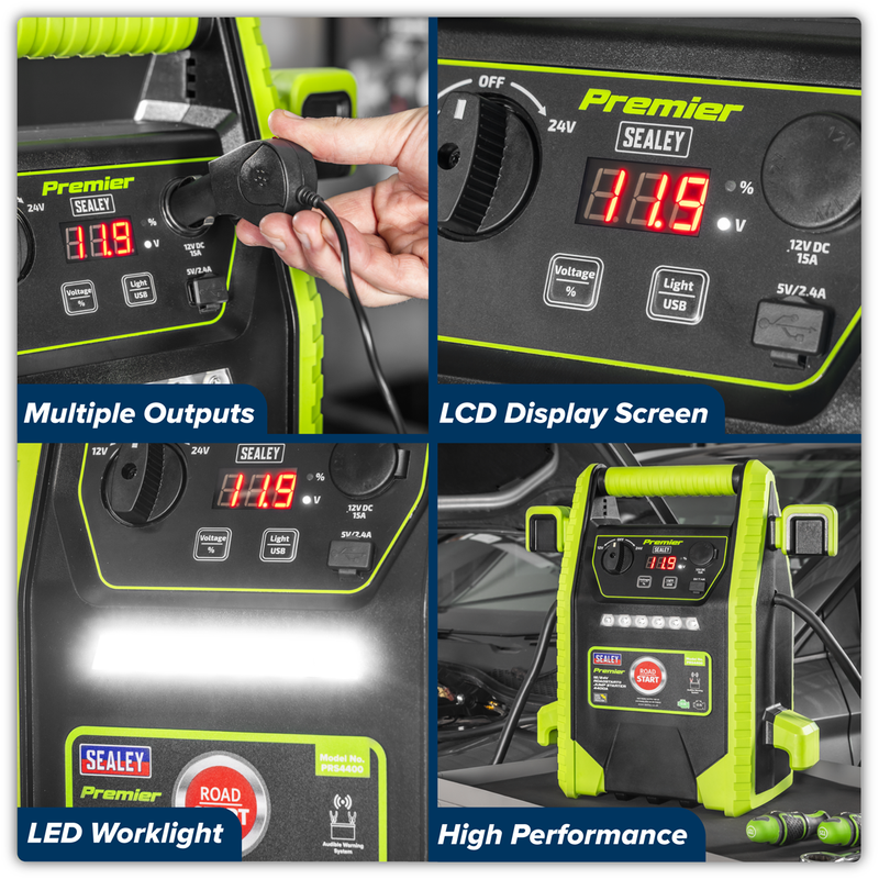 Sealey Premier 12/24V RoadStart Jump Starter 4400A Peak Amps
