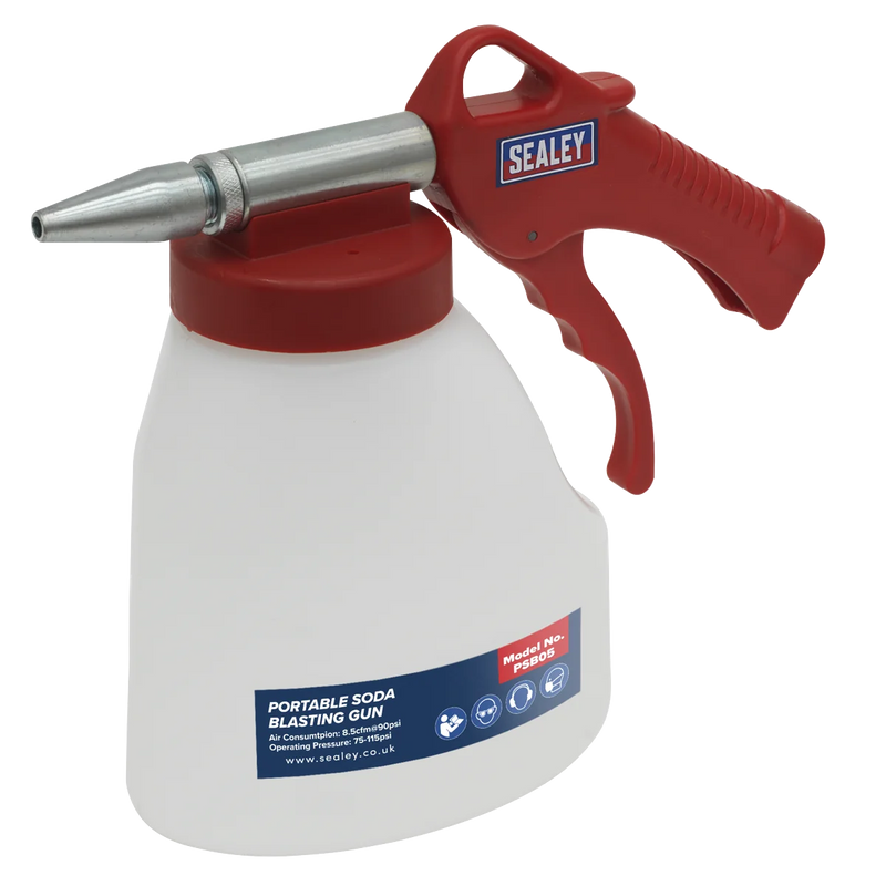 Sealey Portable Soda Blasting Gun PSB05 8.5cfm @ 90psi