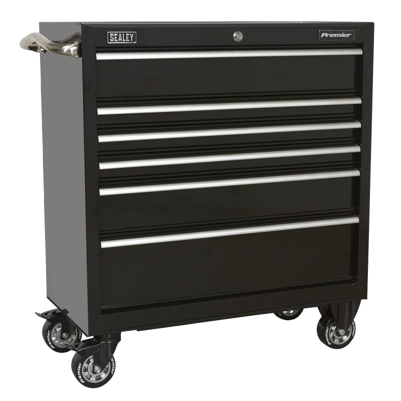 Sealey Premier Tool Chest Rollcab 6 Drawer 675mm - Black