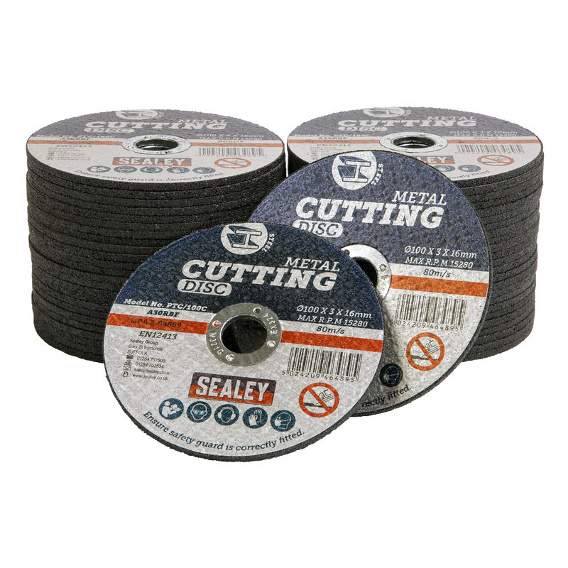 Sealey Cutting Disc 100mm Ø1.6mm Bore Pack of 50