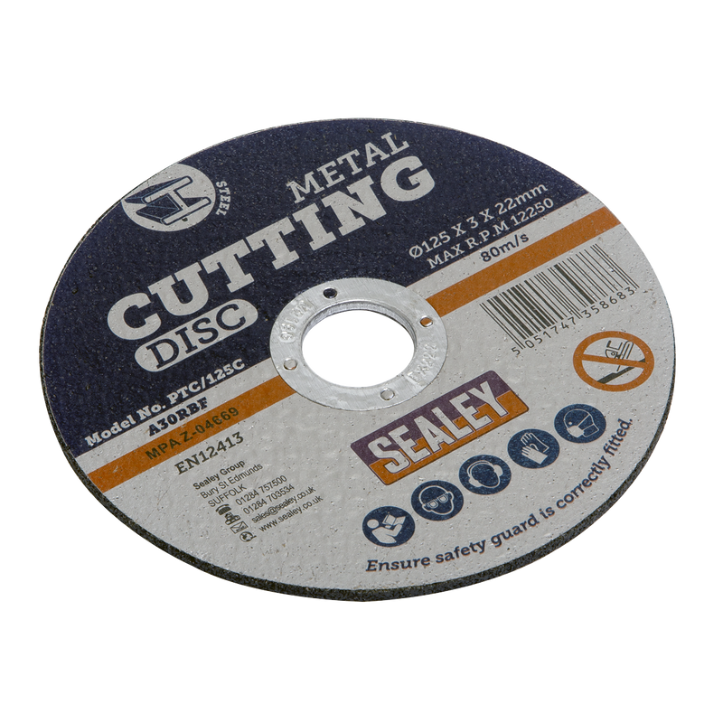 Sealey Cutting Disc Ø125mm 1.2mm Thickness 22mm Bore