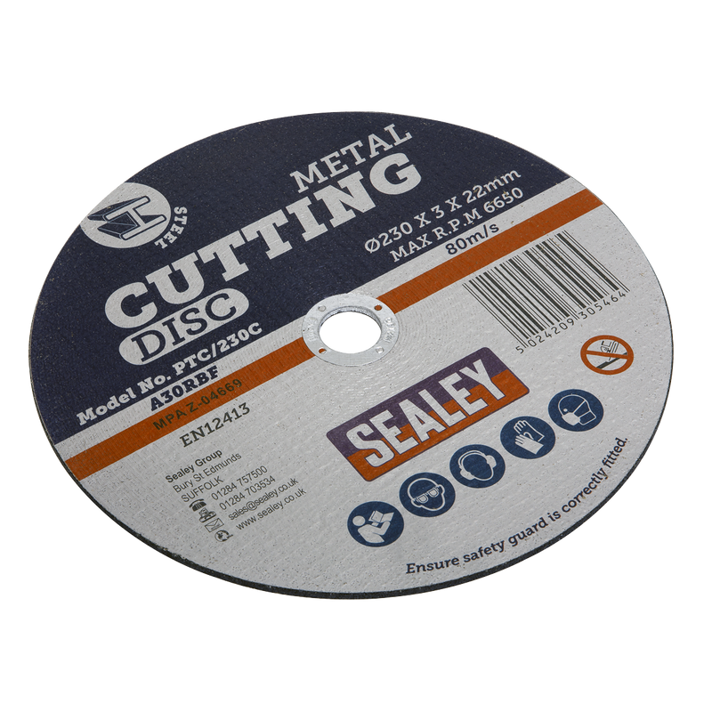 Sealey Cutting Disc 230 x 2mm Ø22mm Bore PTC/230CT