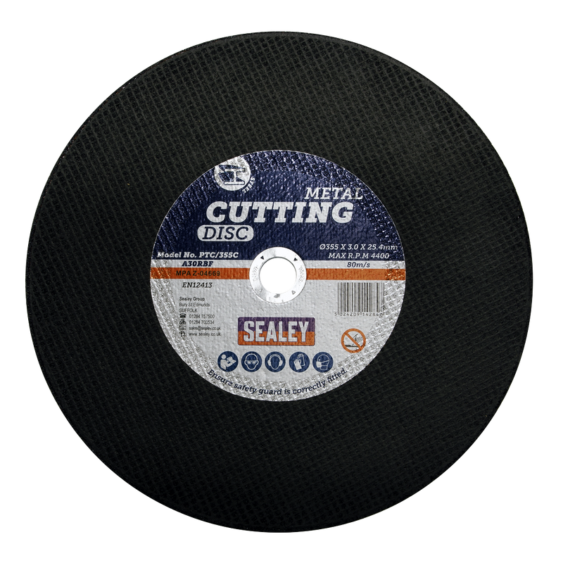 Sealey Cutting Disc PTC/355C Ø355 x 3mm Bore Ø25.4mm