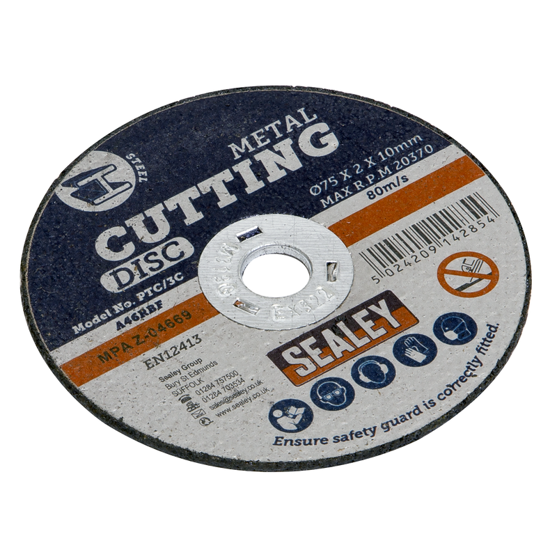 Sealey Cutting Disc 75mm Ø2mm Bore Pack of 5