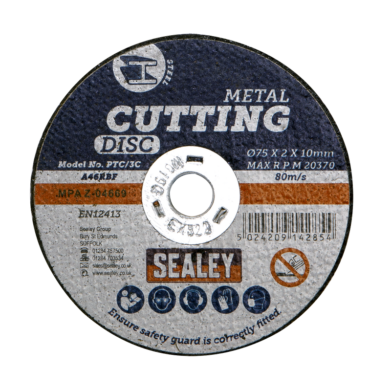 Sealey Cutting Disc 75mm Ø2mm Bore Pack of 5