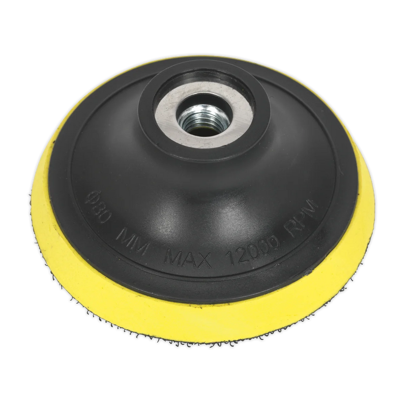 Sealey Backing Pad 75mm M10 x 1.5mm for Hook-and-Loop Discs