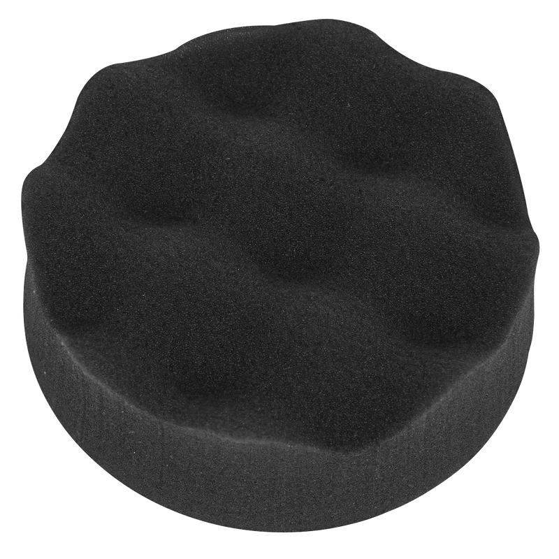 Sealey Hook-and-Loop Buffing & Polishing Foam Head 80 x 25mm - Black/Soft