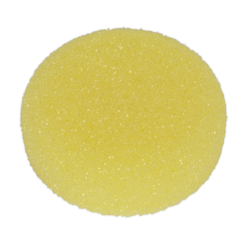 Sealey Hook-and-Loop Buffing & Polishing Foam Head 80 x 25mm - Yellow/Coarse
