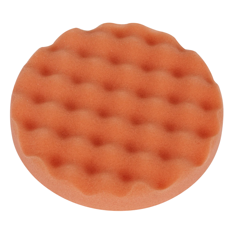 Sealey Hook-and-Loop Buffing Foam Head 150mm x 25mm Orange