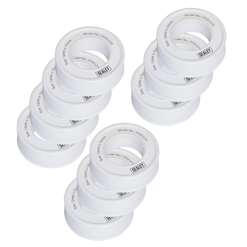 Sealey PTFE Thread Sealing Tape 12mm x 12m