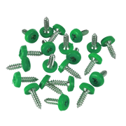 Sealey Numberplate Screws 4.8 x 18mm Green Pack of 50