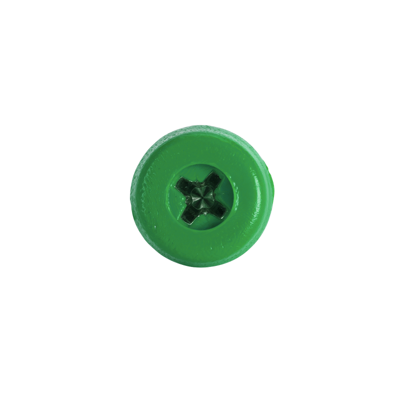 Sealey Numberplate Screws 4.8 x 18mm Green Pack of 50
