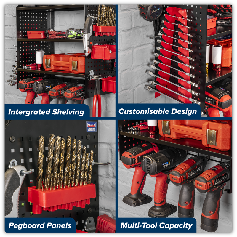 Sealey PTSR4 Power Tool Storage Rack with 3 Shelves