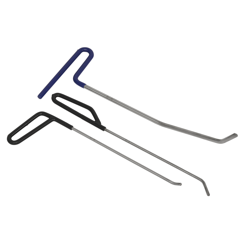 Sealey Paintless Dent Repair Kit 3 Piece - Hooks 8", 9", 12"