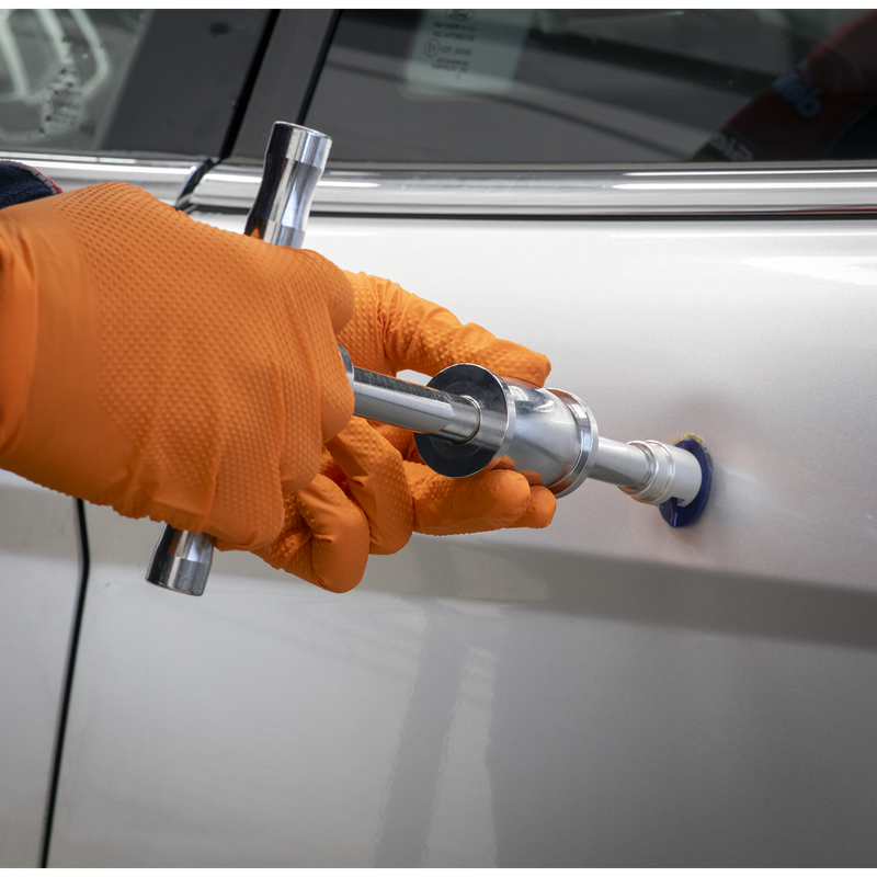 Sealey Hot Glue Paintless Dent Repair Kit RE105 with 360° Puller Tool