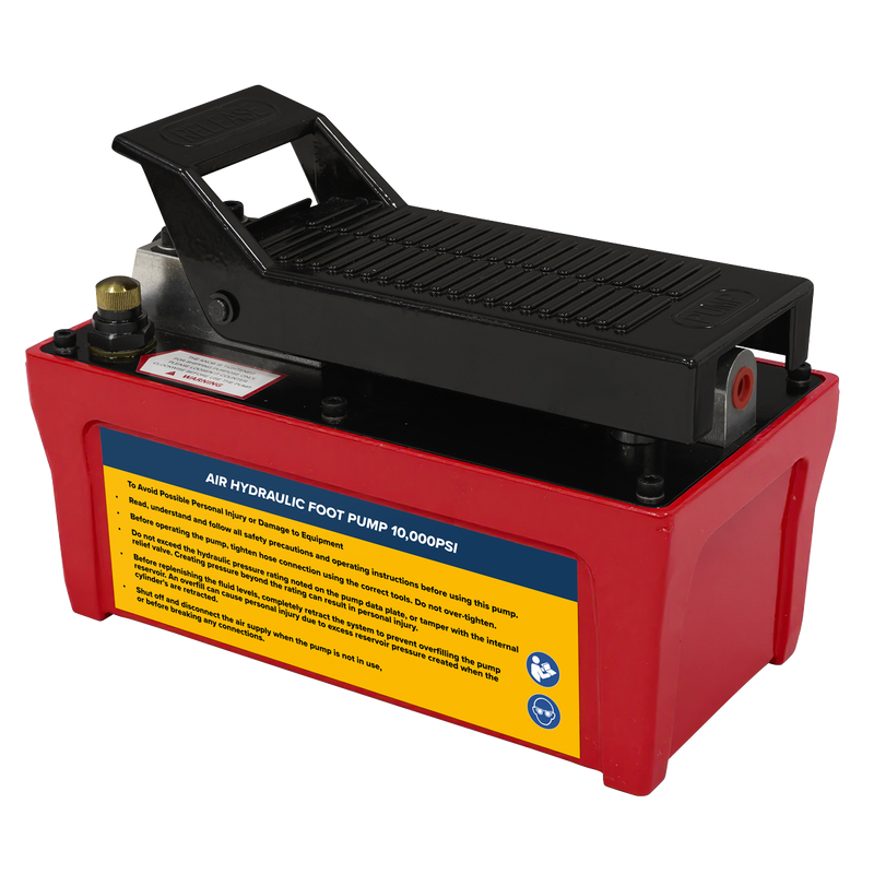 Sealey Air Hydraulic Foot Pump 10,000psi 1600cc Oil Capacity