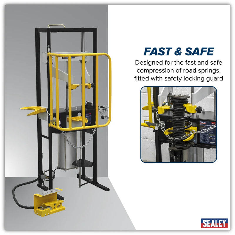 Sealey Air Operated Coil Spring Compressor RE300 1000kg Capacity