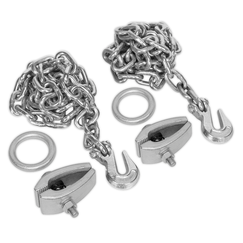 Sealey Chain Kit 2 x 2m Chains & Clamps RE91/5/CK